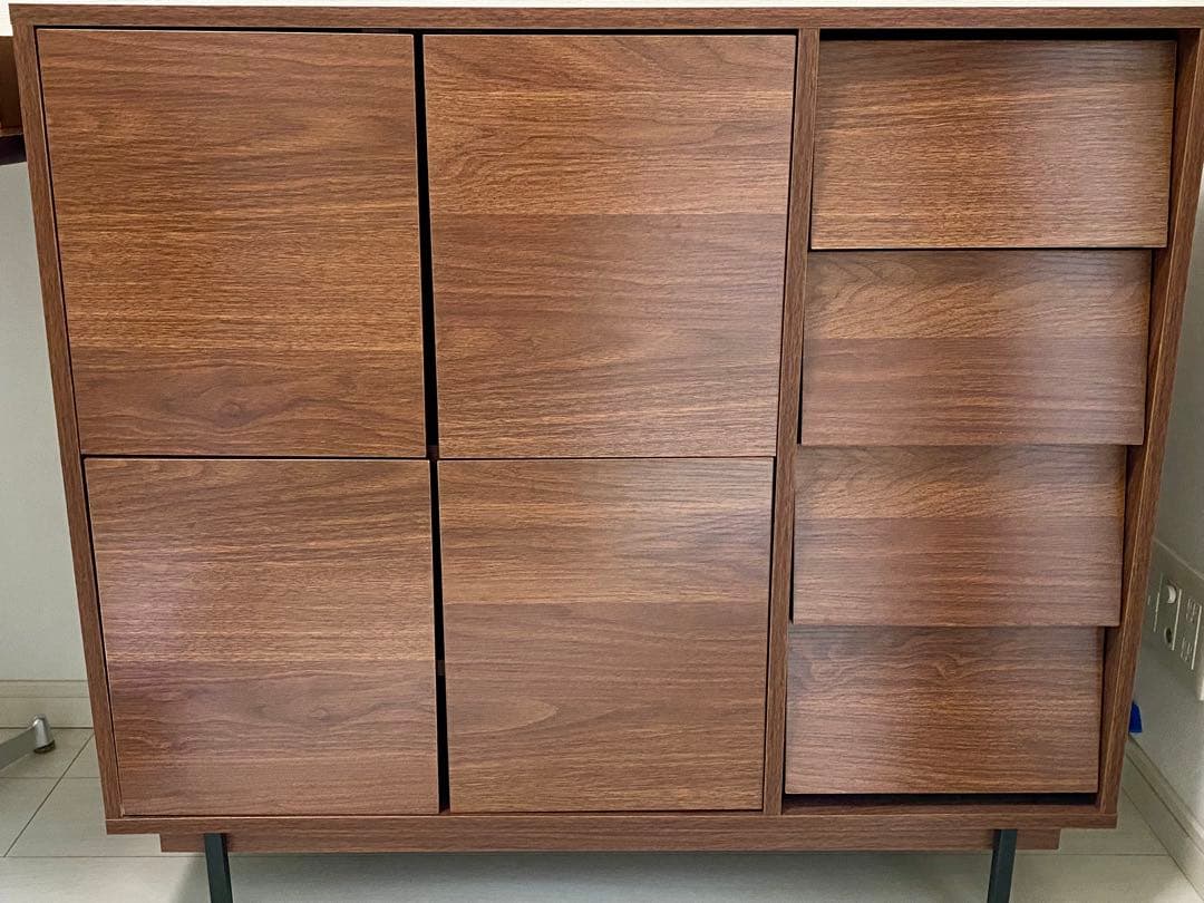 【大型家具】2月まで！ウッド調キャビネット/送料込み