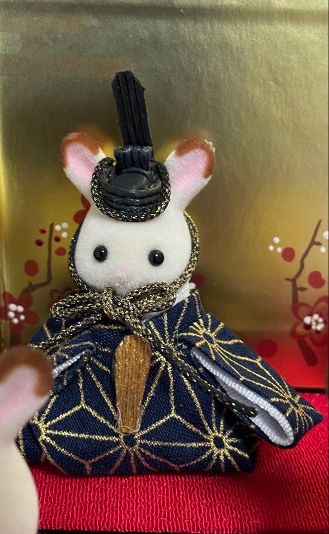 雛人形 シルバニア赤ちゃん ケース入り 2段飾り 三人官女