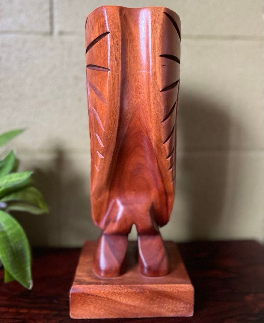 ヴィンテージ　ハワイ　TIKI ティキ　木製彫刻　高さ34cm オブジェ 置物
