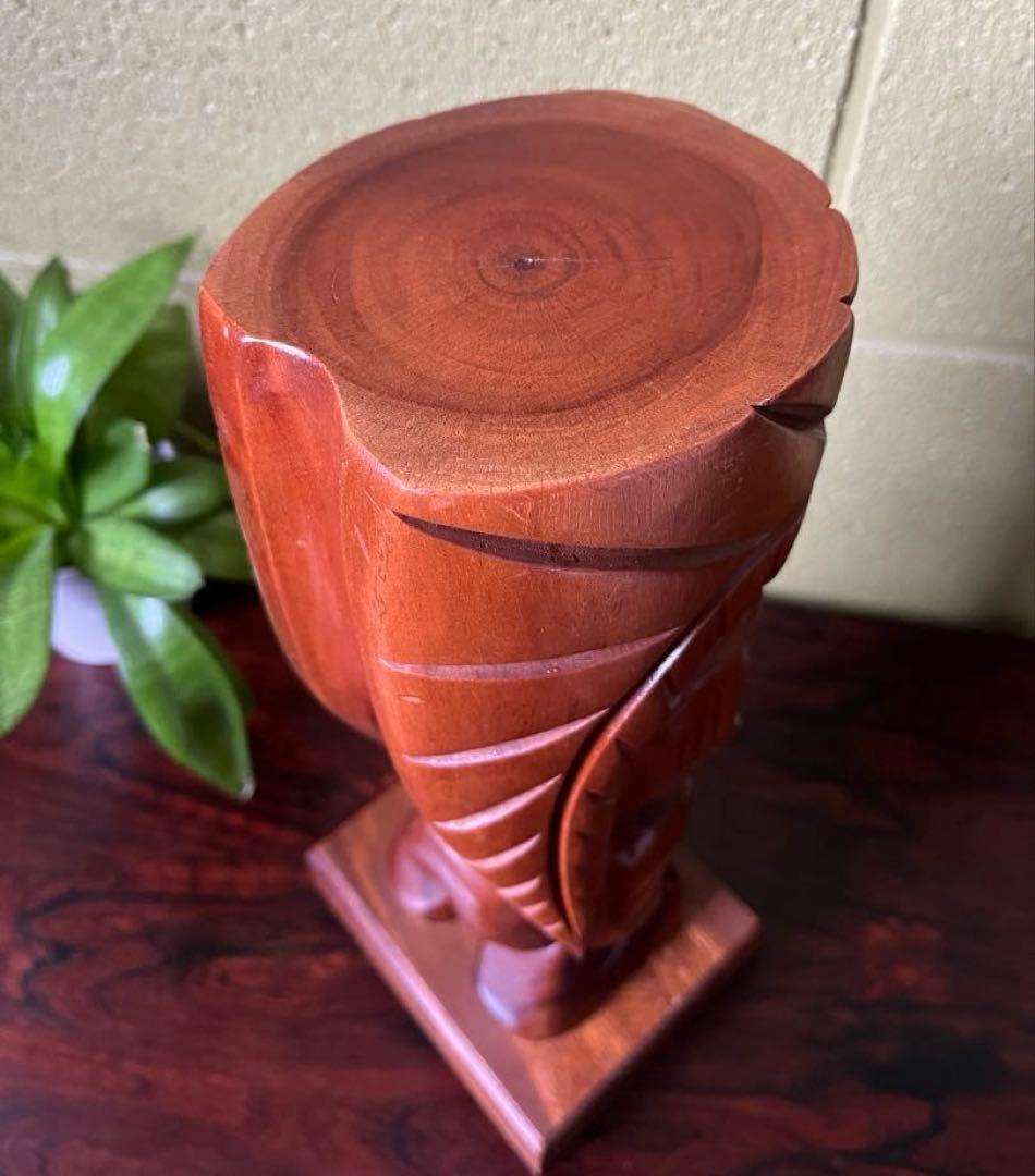 ヴィンテージ　ハワイ　TIKI ティキ　木製彫刻　高さ34cm オブジェ 置物