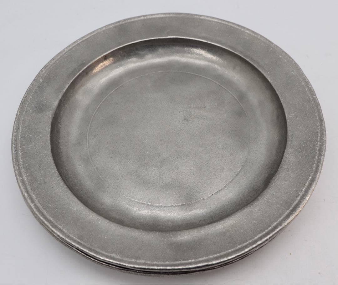 ピューター製 25.5cm皿2枚セット MADE IN U.S.A.