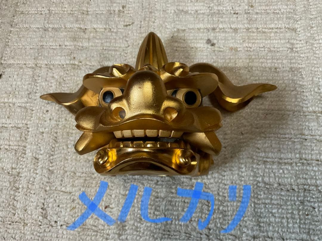 金の越後獅子　【24k GP 口が大きく開きます　ケース無し　現状渡し】。