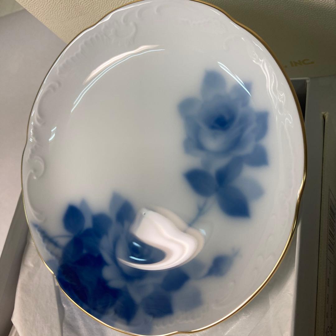 大倉陶園 ブルーローズ 銘々皿５枚セット(8011) 新品未使用 １５cm日本製