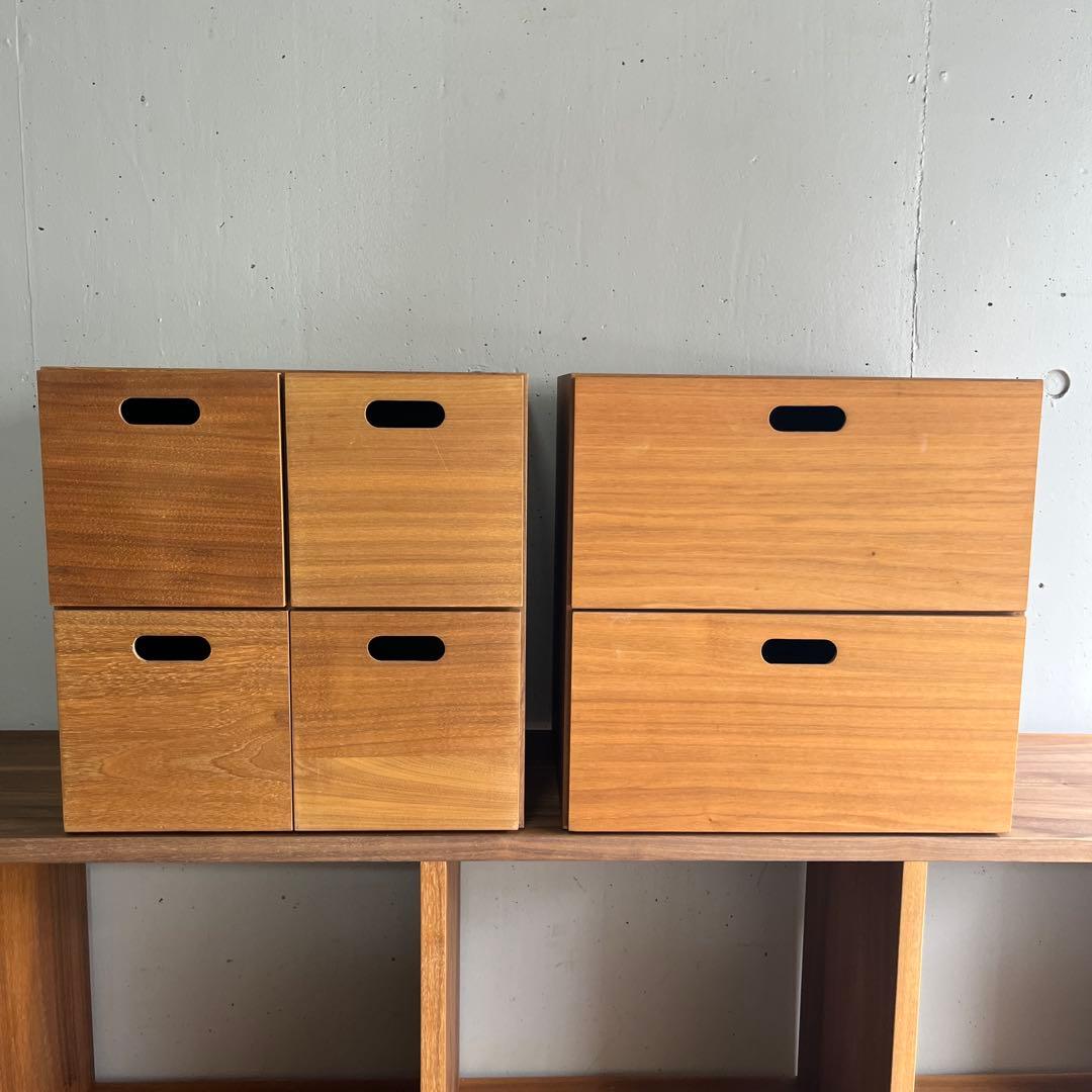 azushu★無印スタッキングシェルフセット・５段×3列ウォールナット材