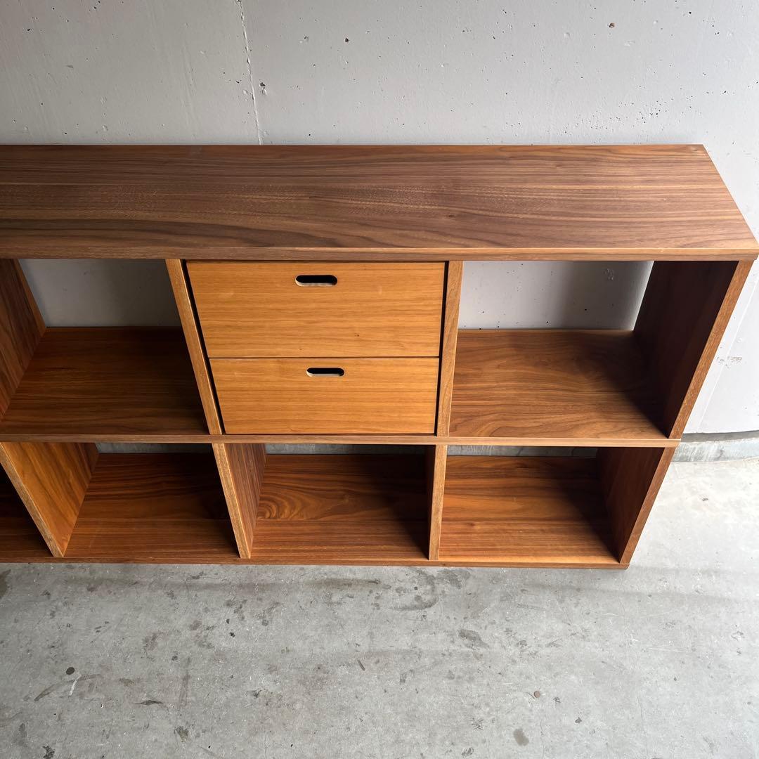 azushu★無印スタッキングシェルフセット・５段×3列ウォールナット材