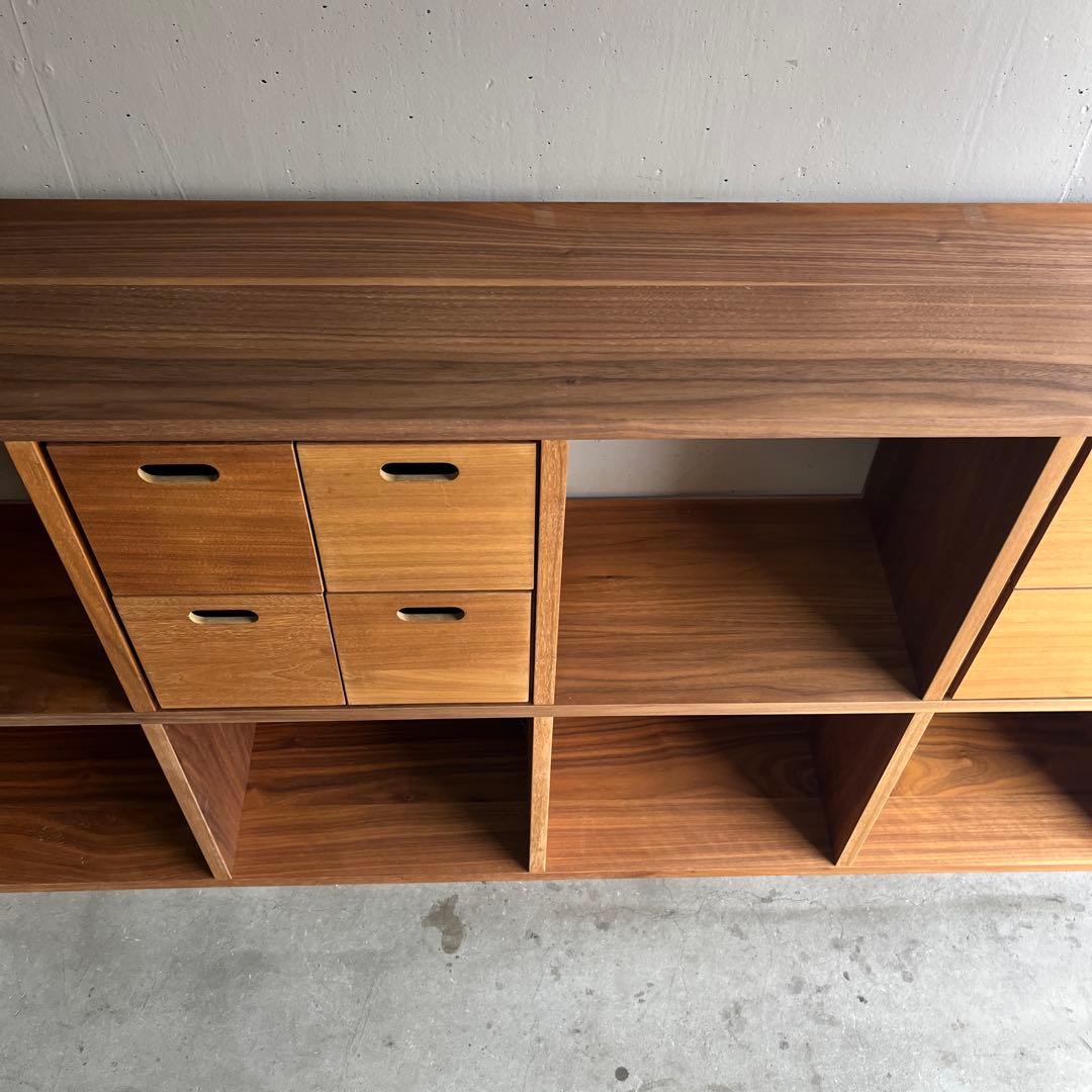 azushu★無印スタッキングシェルフセット・５段×3列ウォールナット材