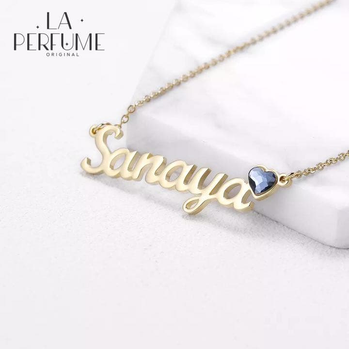 名入れ♡ハート誕生石付き⭐︎カスタムネックレス✨イニシャル ハンドメイド