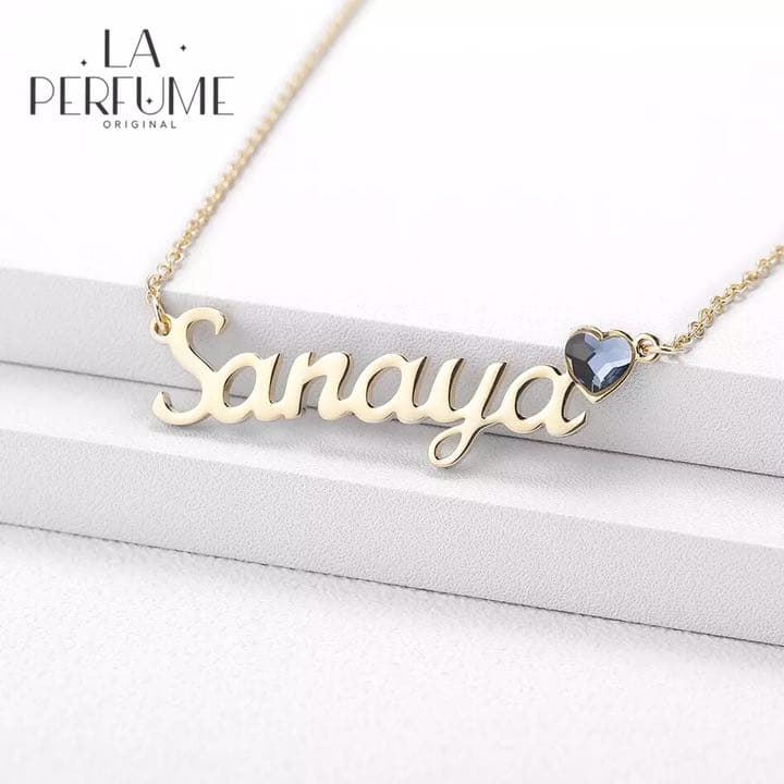 名入れ♡ハート誕生石付き⭐︎カスタムネックレス✨イニシャル ハンドメイド