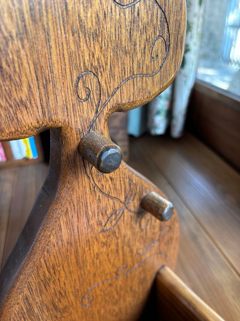 猫型木製　手作り　置物　CDや本入れ