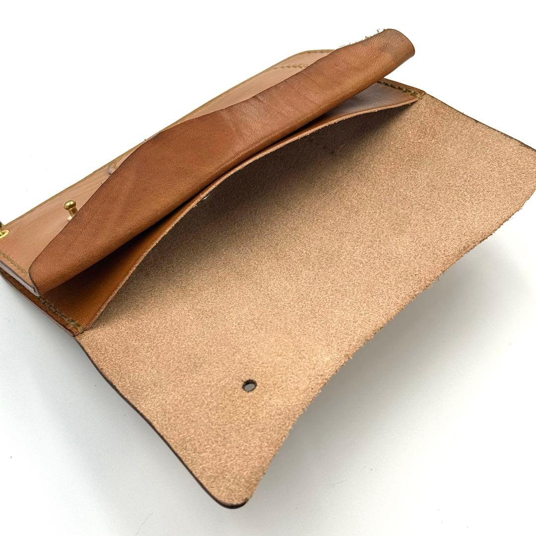 切りっぱなしレザーウォレット　サドルレザー(栃木レザー) 一点のみ