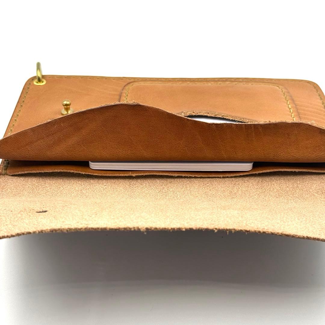 切りっぱなしレザーウォレット　サドルレザー(栃木レザー) 一点のみ