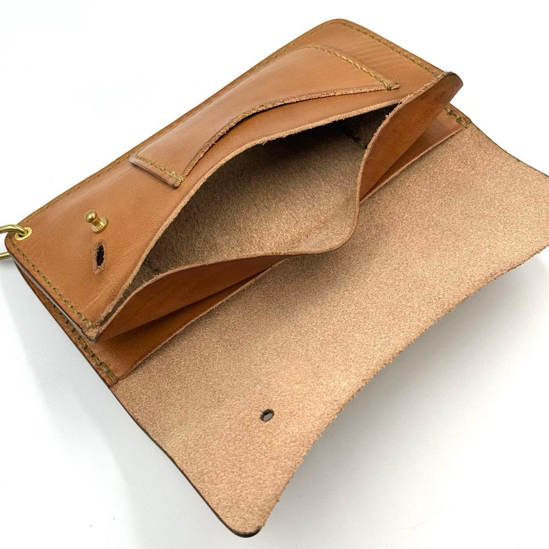 切りっぱなしレザーウォレット　サドルレザー(栃木レザー) 一点のみ