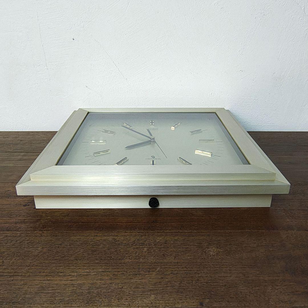 【CITIZEN】ウォールクロック 掛時計 アルミフレーム モダンデザイン