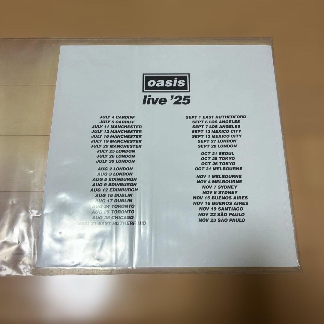【新品】oasis ライブパンフレット live '25