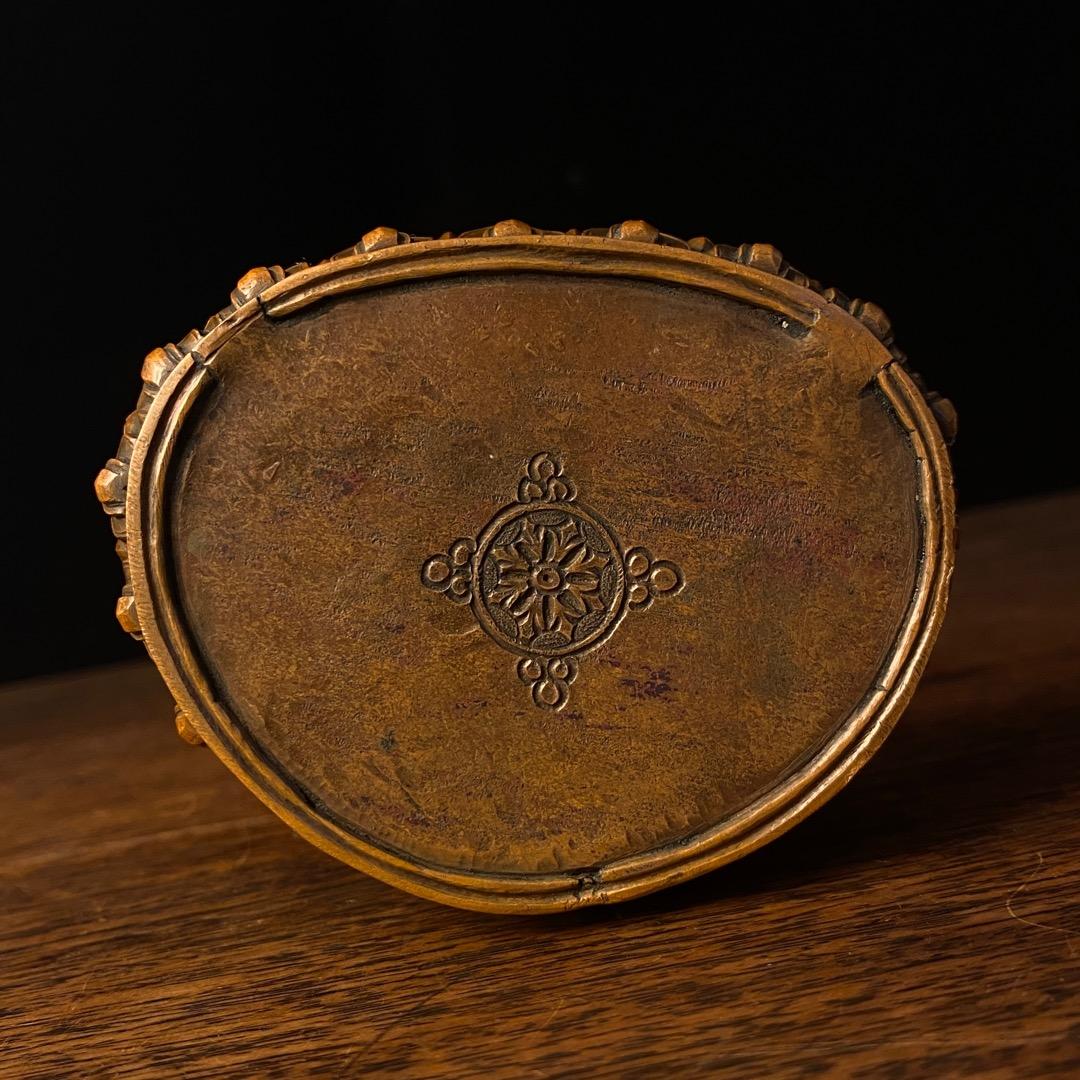 清時代 銀象嵌銅仏像