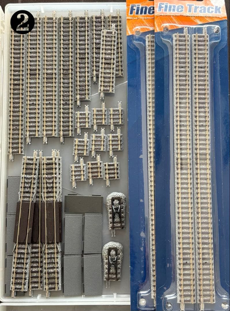 Nゲージレール　106本+他パーツ詰合せ　トミックス　ファイントラック