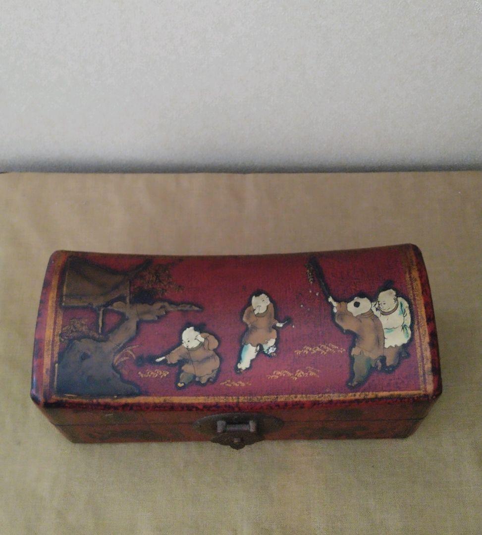 中国骨董 唐子 枕箱 アンティーク