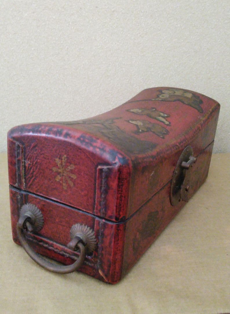 中国骨董 唐子 枕箱 アンティーク