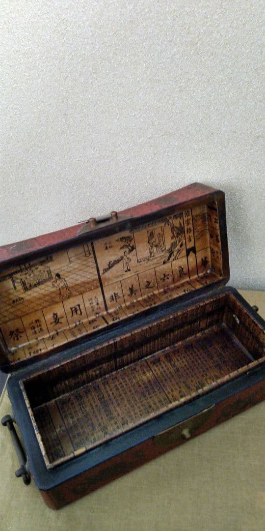 中国骨董 唐子 枕箱 アンティーク