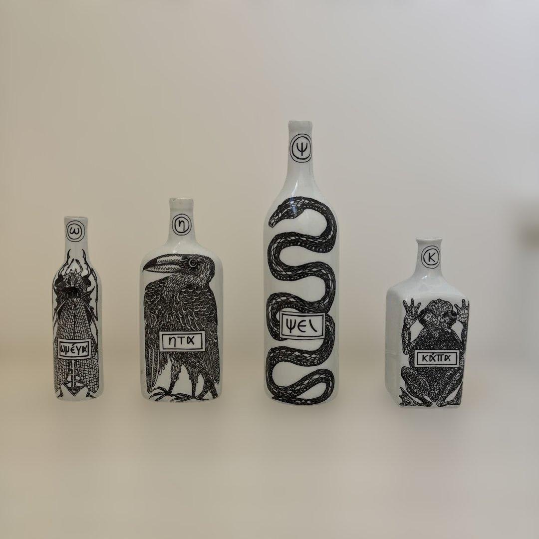 希少　フランス製　VIREBENT フラワーベース（4点セット売り）