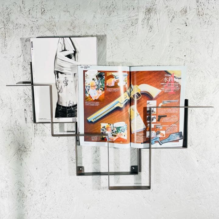 ブックホルダー　アイアン　マガジンラック　ウォールラック　雑誌