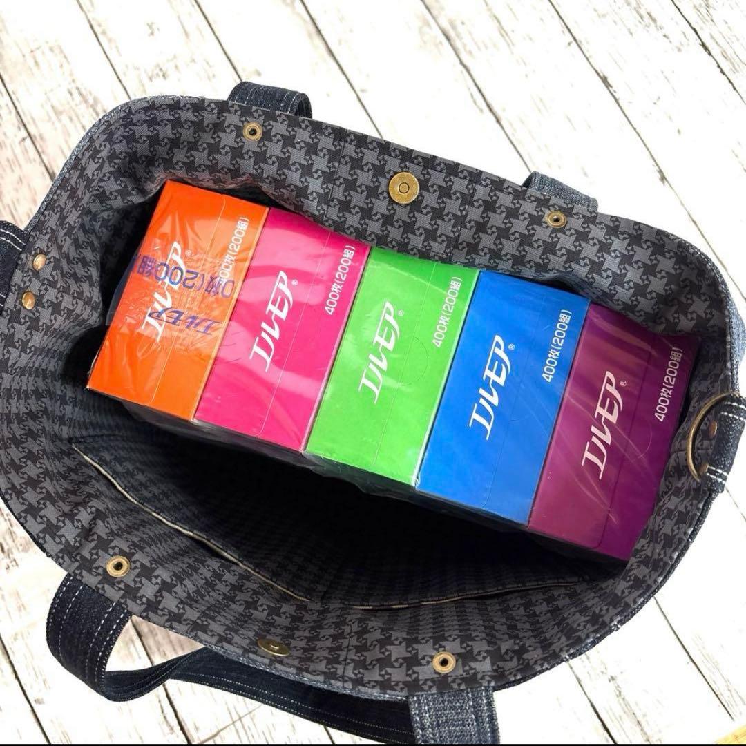 デニムリメイクトートバッグ　ショルダーバッグ　❤️２way ブラックデニム