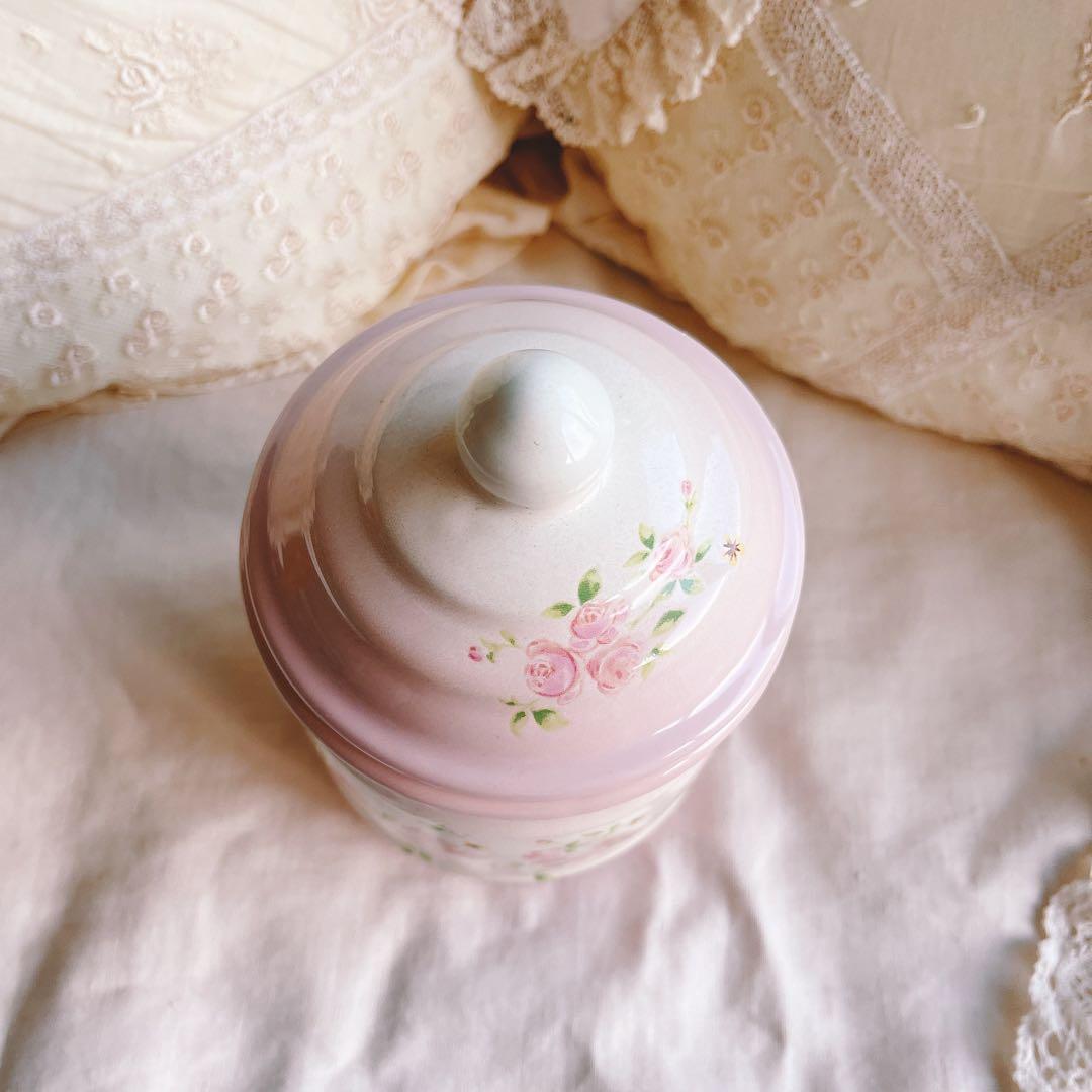 お値下げ♡イマンポーレットホーローキャニスターマニーローズ雑貨ニトリアンティーク