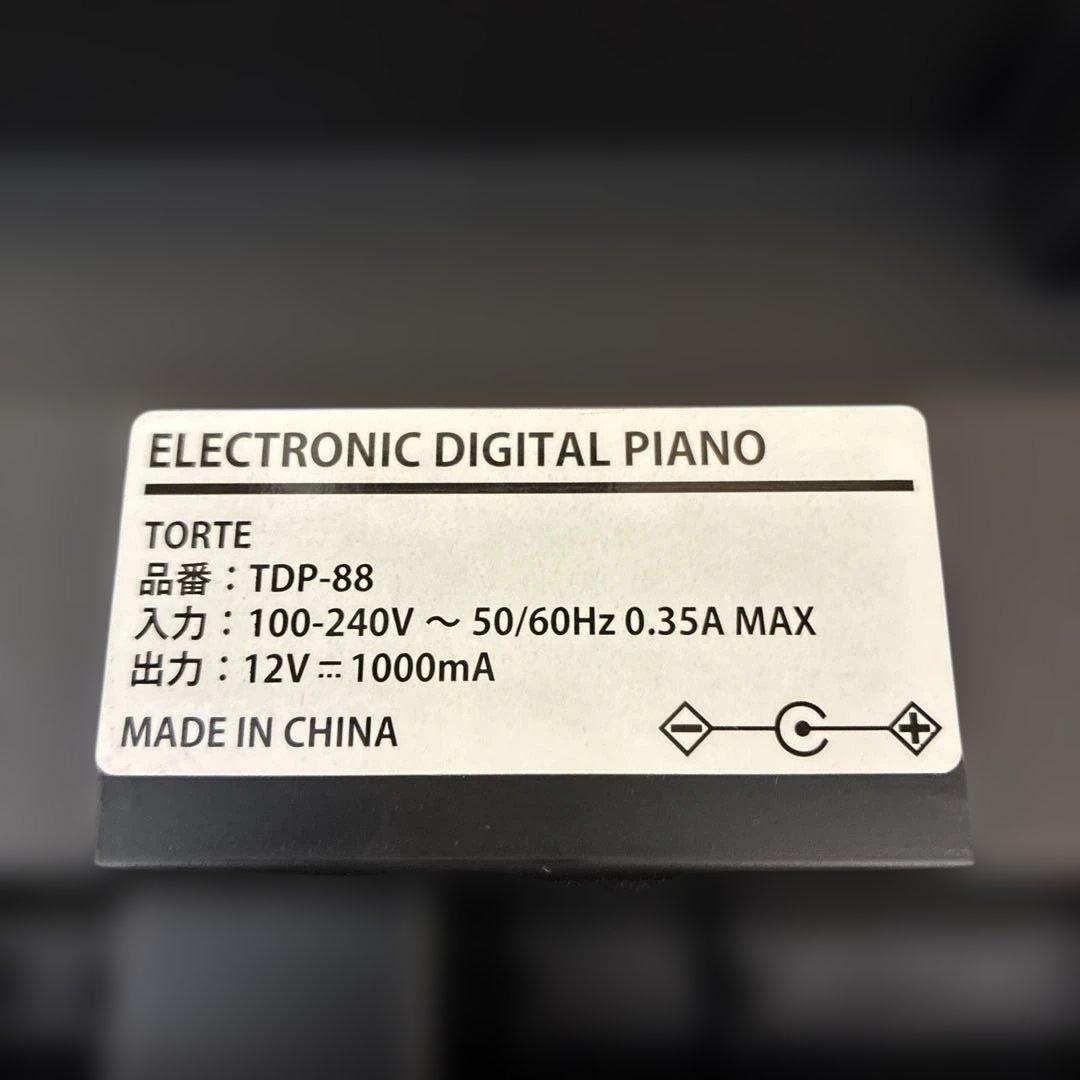 TORTE トルテ 電子ピアノ 88鍵 TDP-88 椅子 ヘッドホン　譜面台