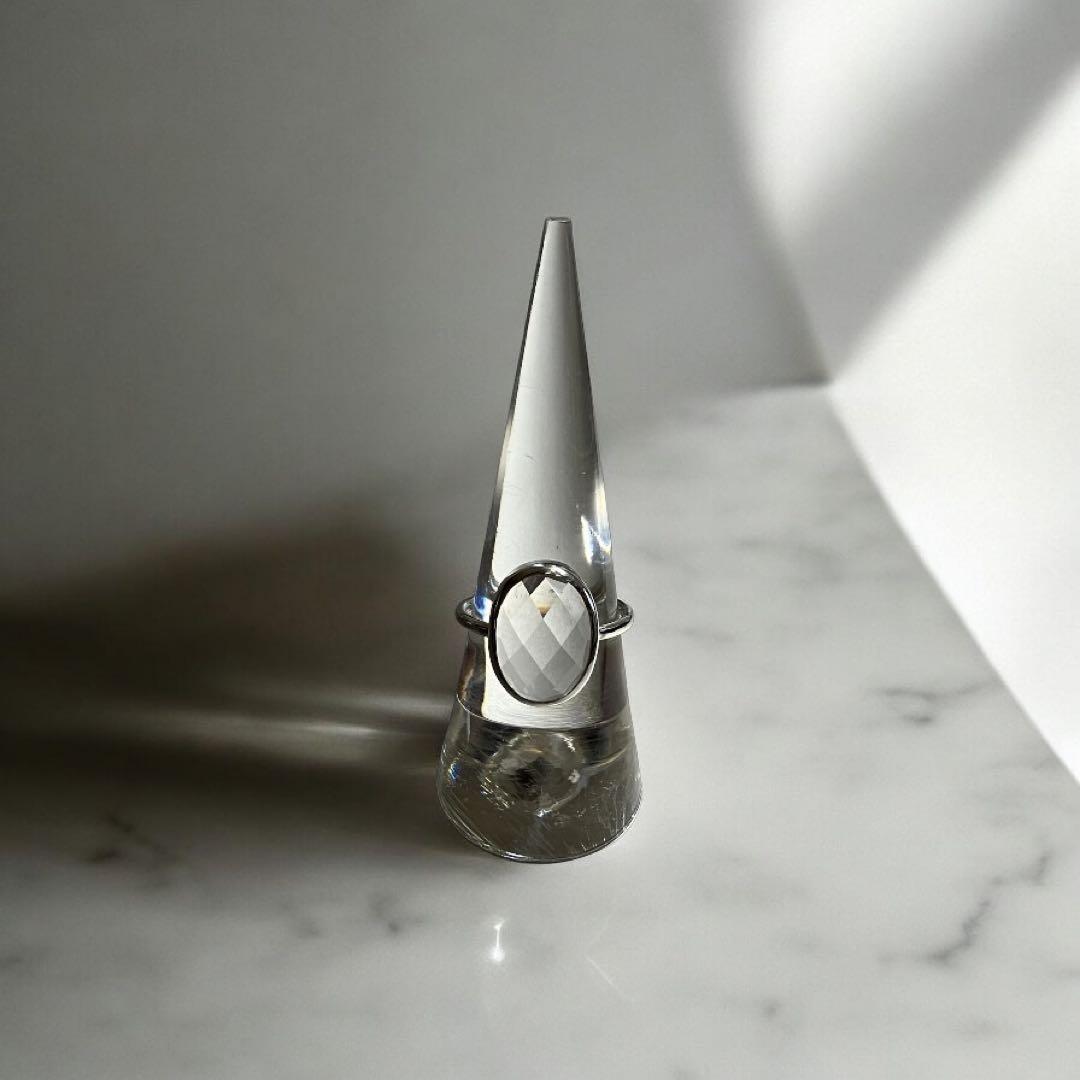 ハンドメイド　クォーツ　シルバー950　13号　Charch jewelry
