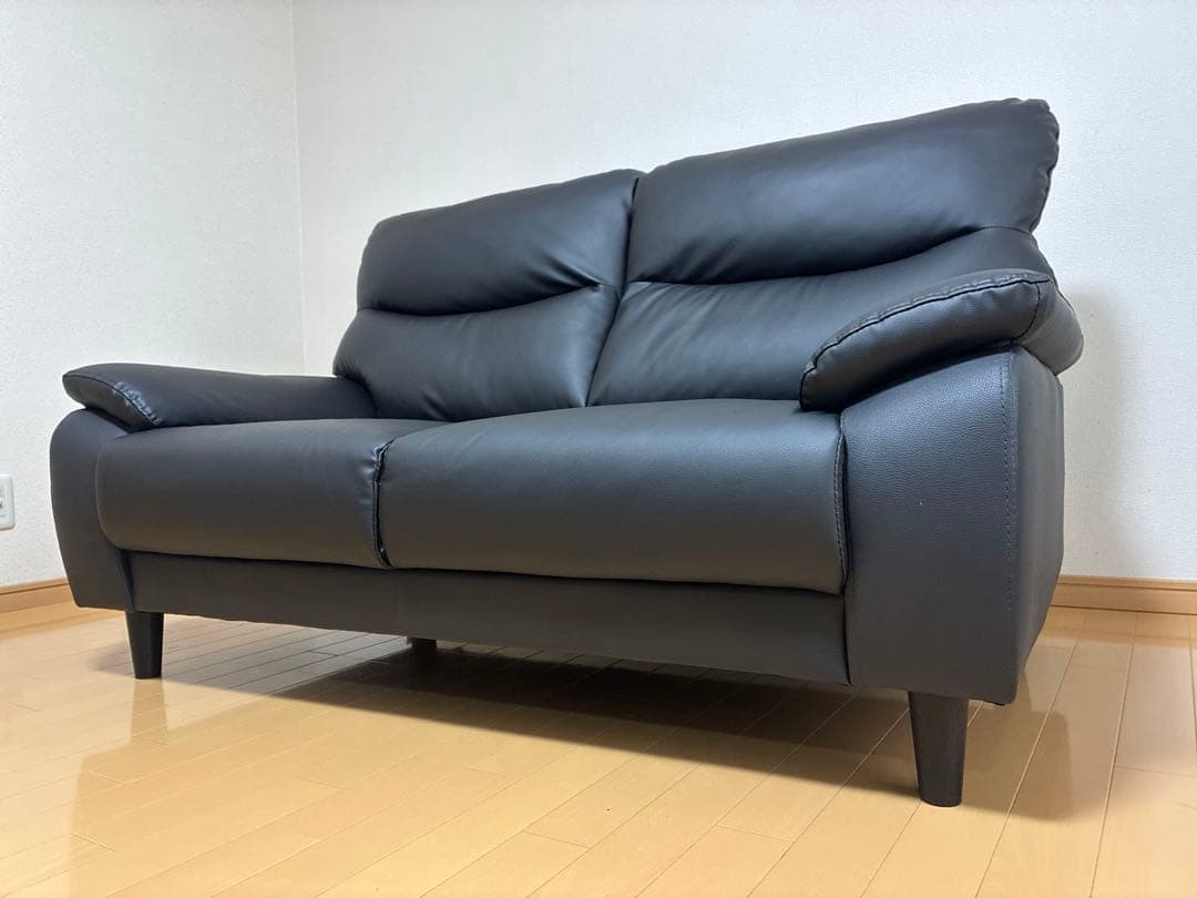 N-Shed MK02KD ブラック 2人掛けソファ　BK(ブラック)