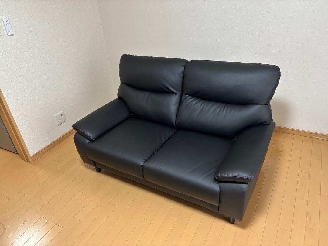 N-Shed MK02KD ブラック 2人掛けソファ　BK(ブラック)