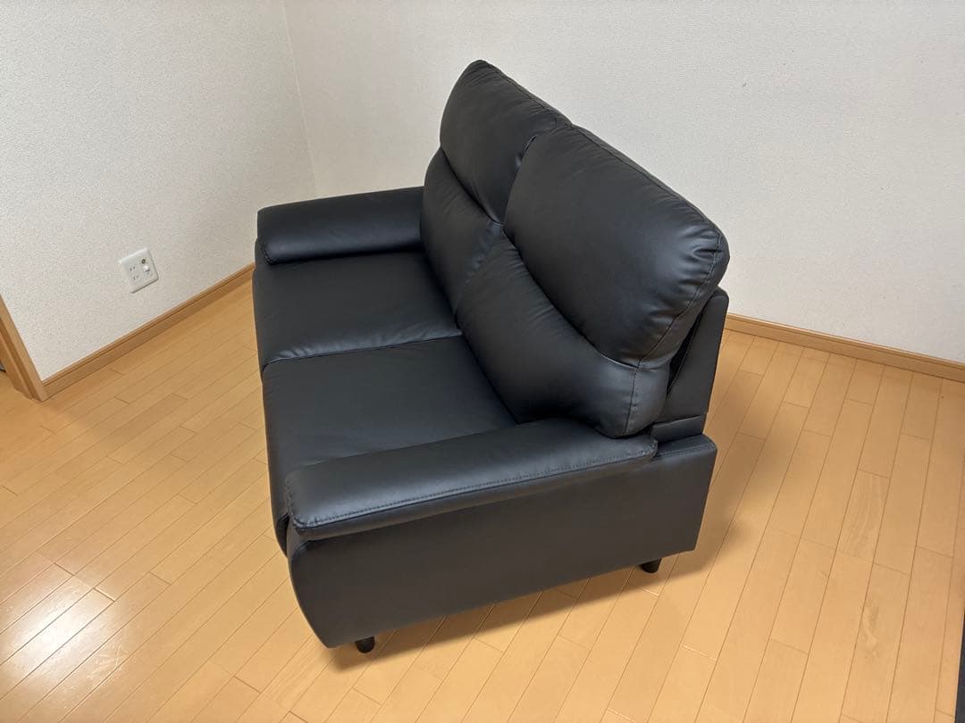 N-Shed MK02KD ブラック 2人掛けソファ　BK(ブラック)