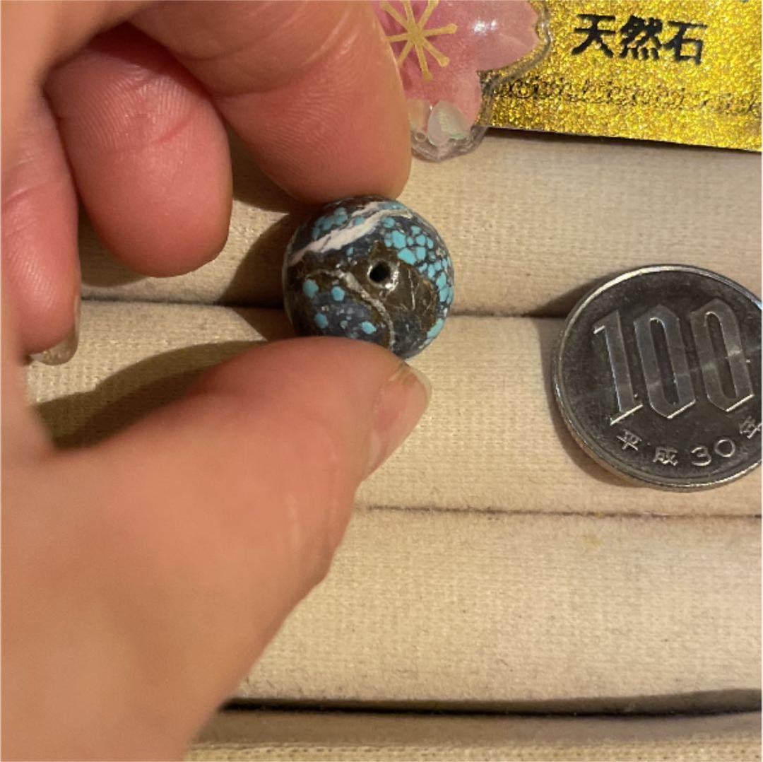 激安  本物高瓷水青色ターコイズ16mm