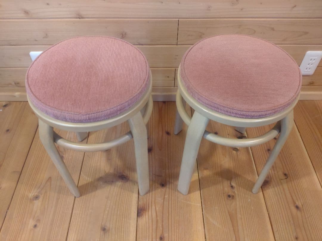 秋田木工　スタッキング　曲木スツール　ブナ材　2脚セット　1990年代