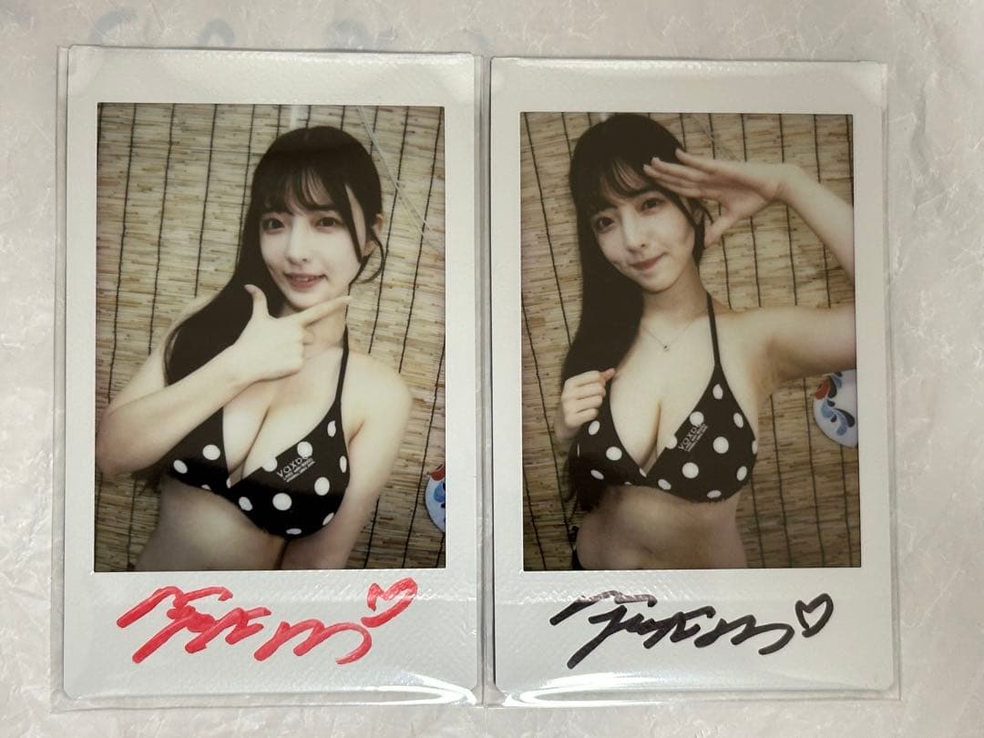 彩月七緒 チェキ2点セット　直筆サイン入りチェ　チェキ