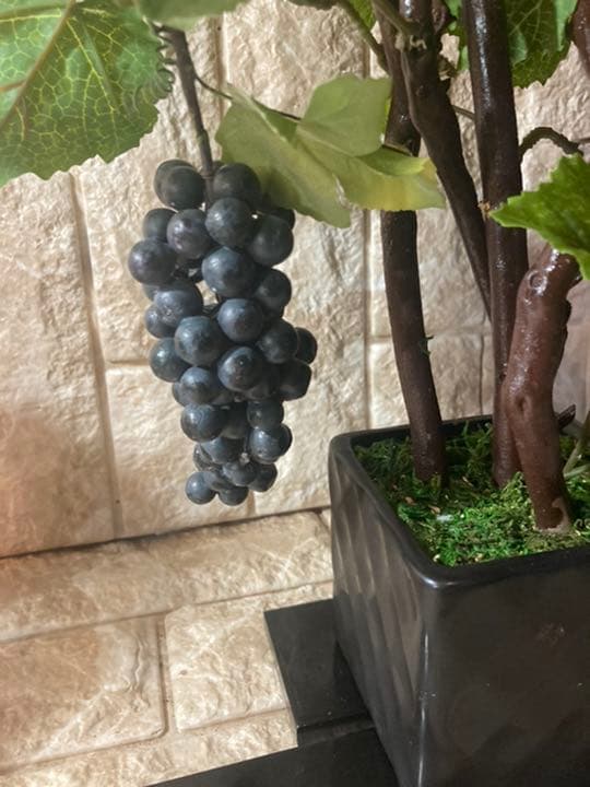 光触媒　人工観葉植物　ウォールグリーン　造花　アレンジ　マスカットブドウ