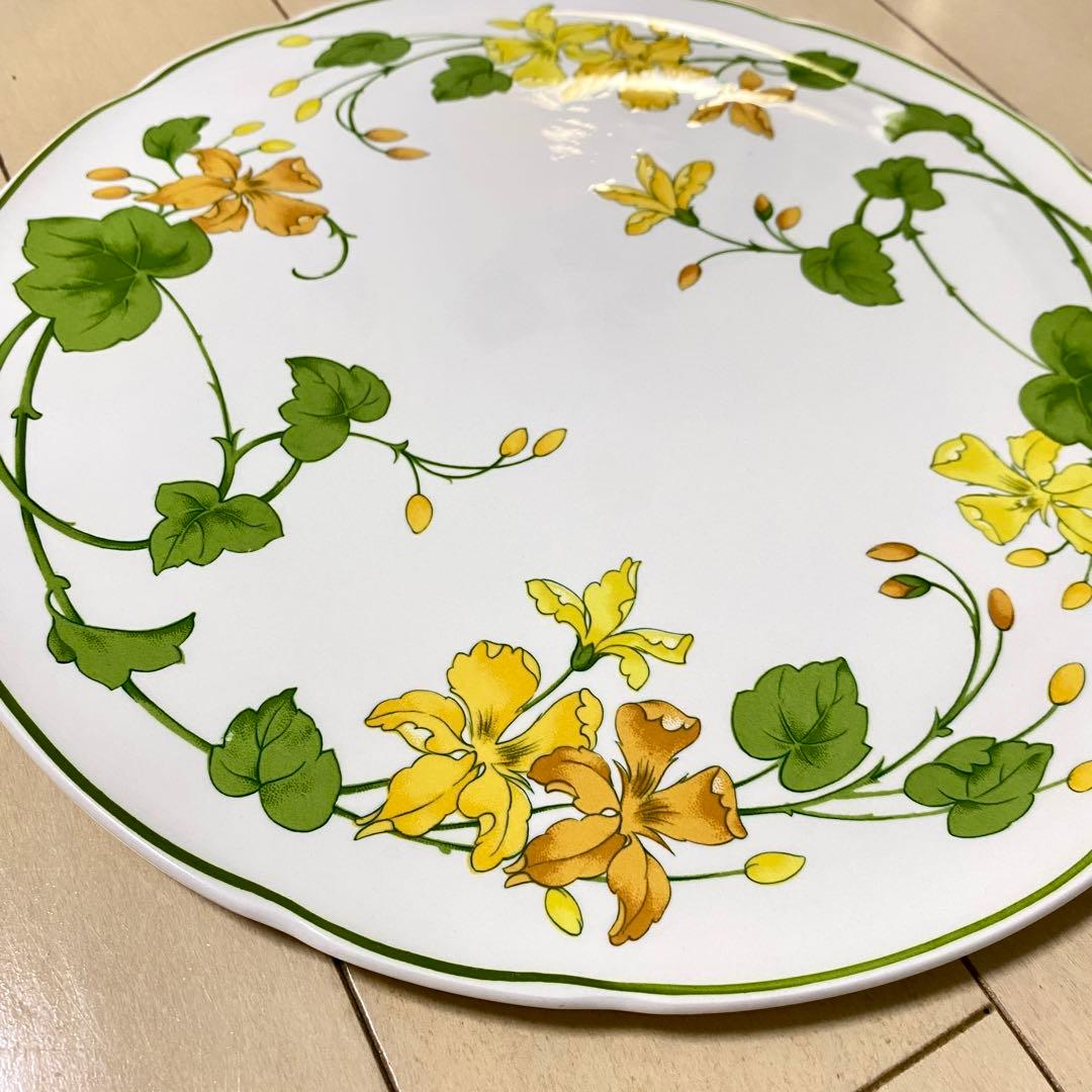 ビレロイ&ボッホ ゼラニウム柄 プレート 皿 33㎝ ビンテージ