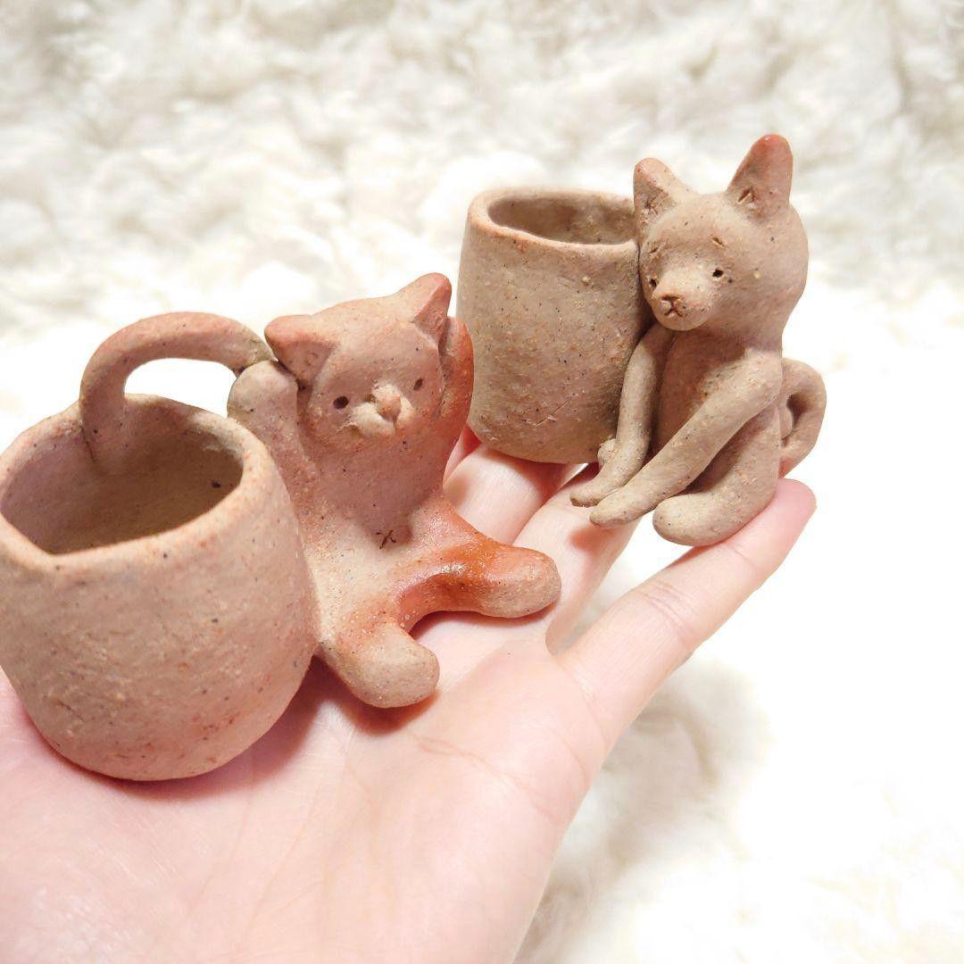 ●【2509】288.犬猫セット…備前焼