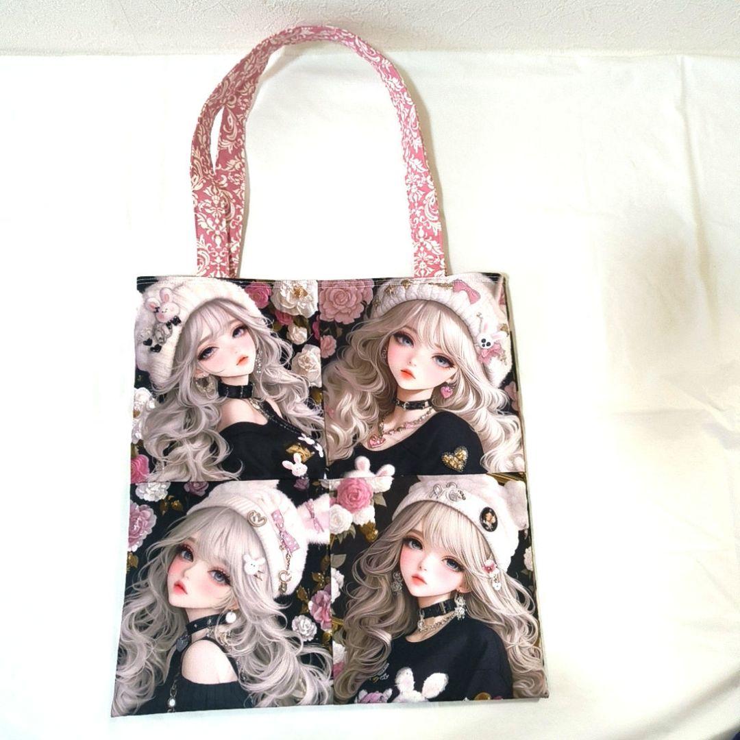 りんりん様】ハンドメイドオーダー★女の子★大容量フラットバッグ　3点