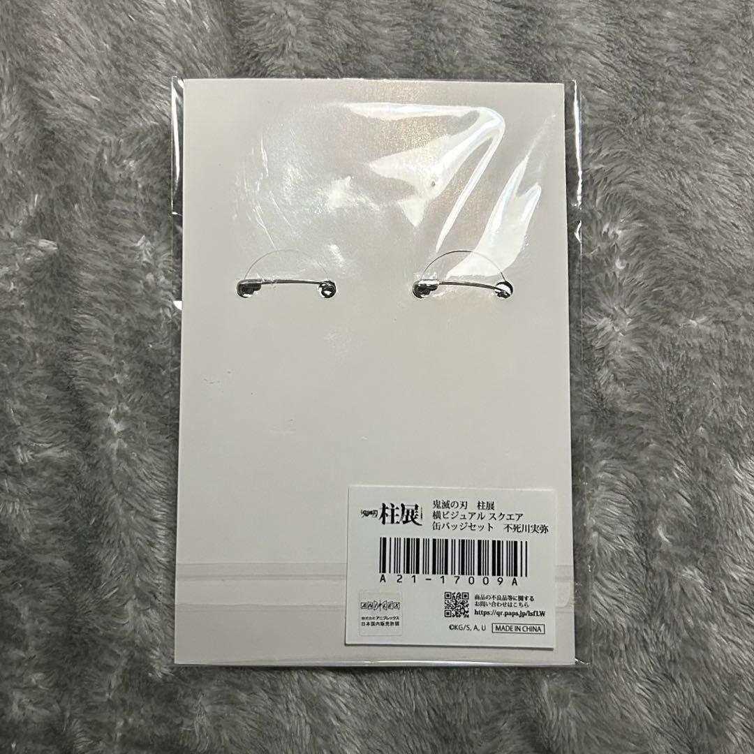 鬼滅の刃 柱展 横ビジュアル スクエア缶バッジセット 不死川実弥