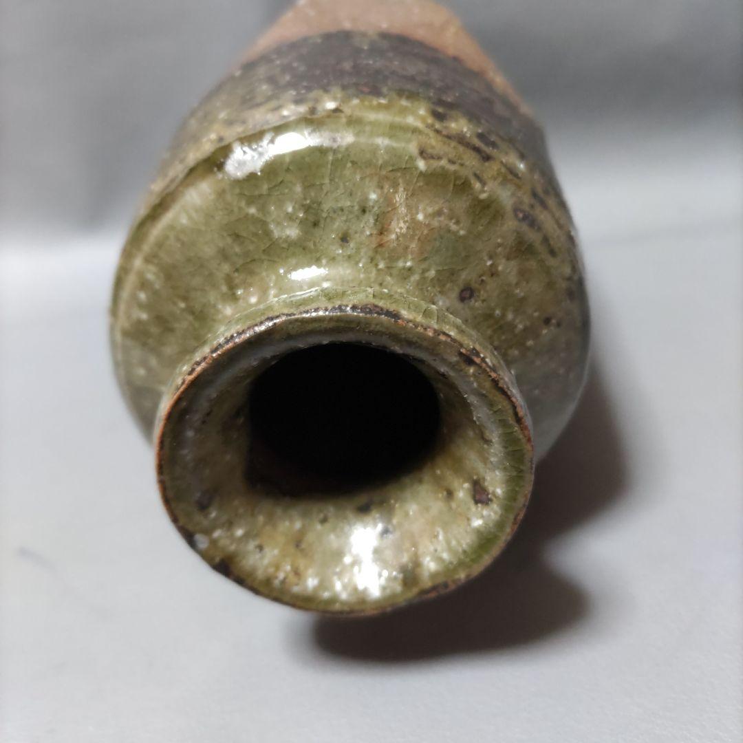 常滑焼　灰釉花入