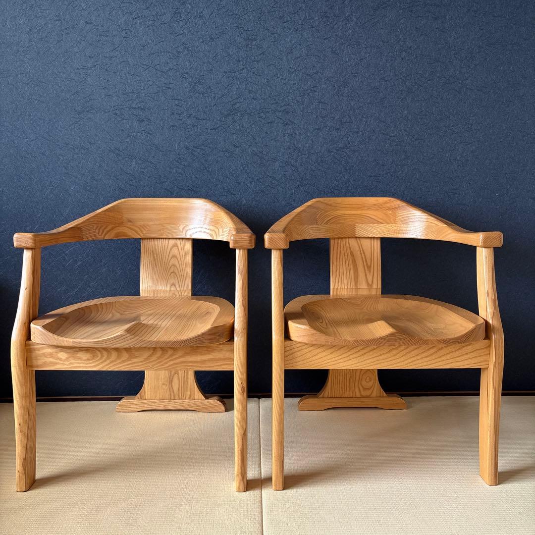 ナチュラルウッドアームチェア 大川家具　1脚