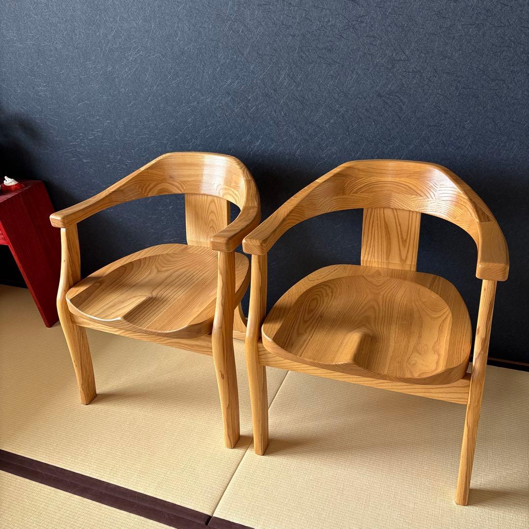 ナチュラルウッドアームチェア 大川家具　1脚