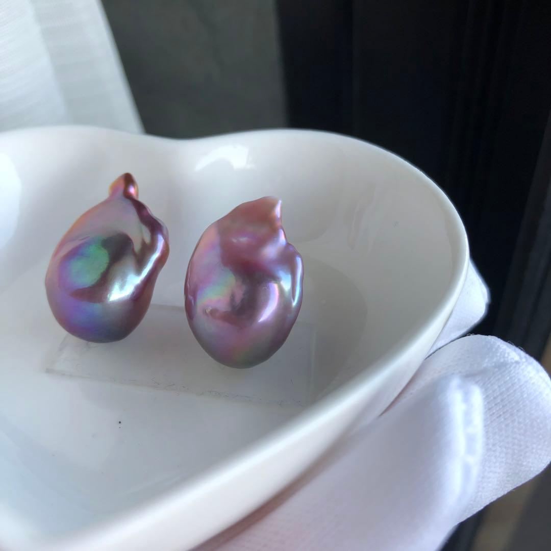 Sランク　本真珠　淡水バロックパール　ピアス　オーダー確認ページ