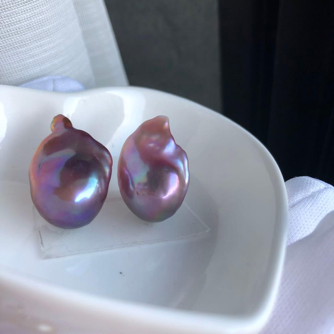 Sランク　本真珠　淡水バロックパール　ピアス　オーダー確認ページ