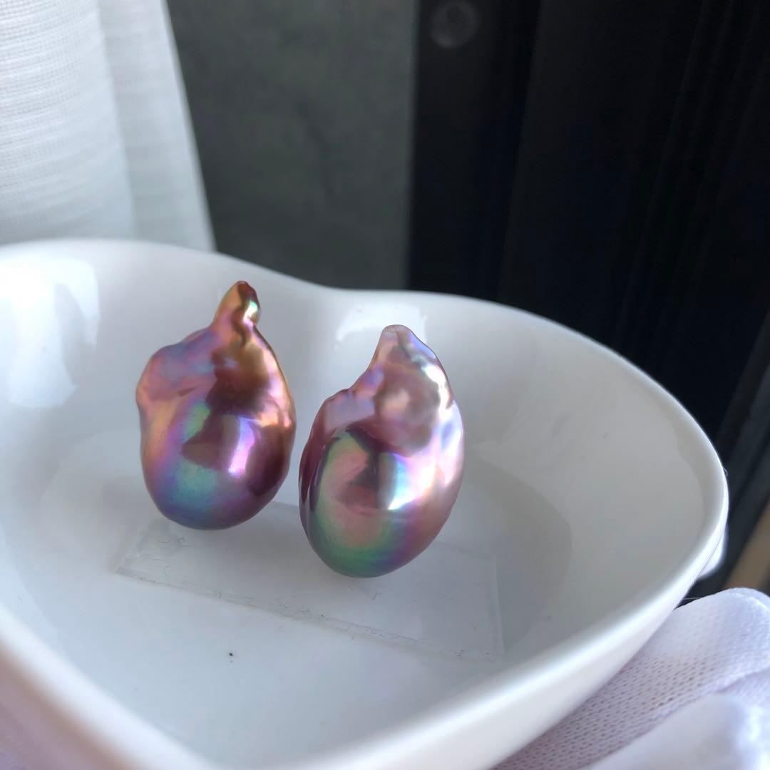 Sランク　本真珠　淡水バロックパール　ピアス　オーダー確認ページ