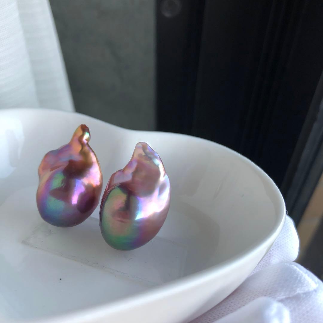 Sランク　本真珠　淡水バロックパール　ピアス　オーダー確認ページ