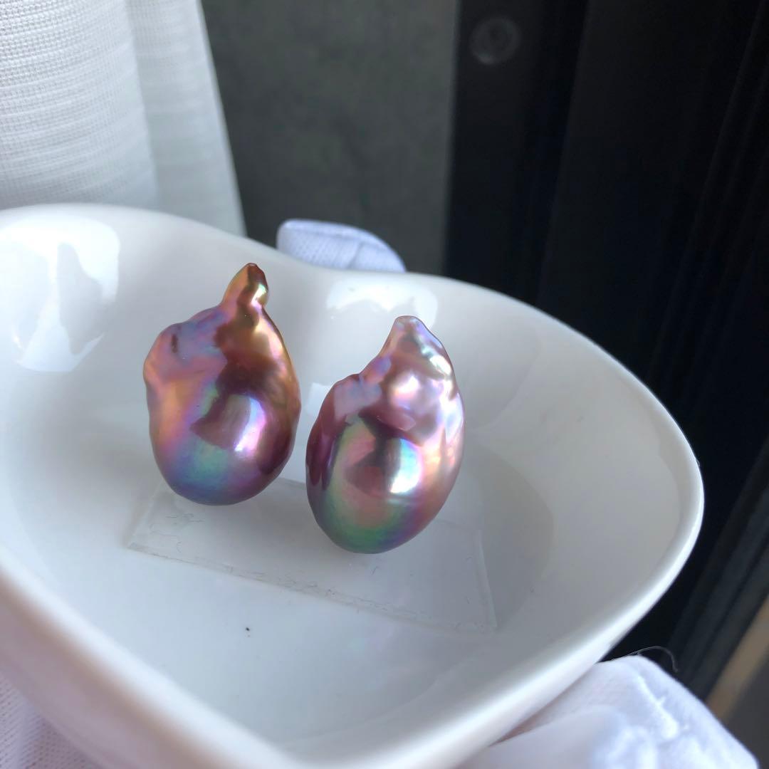 Sランク　本真珠　淡水バロックパール　ピアス　オーダー確認ページ