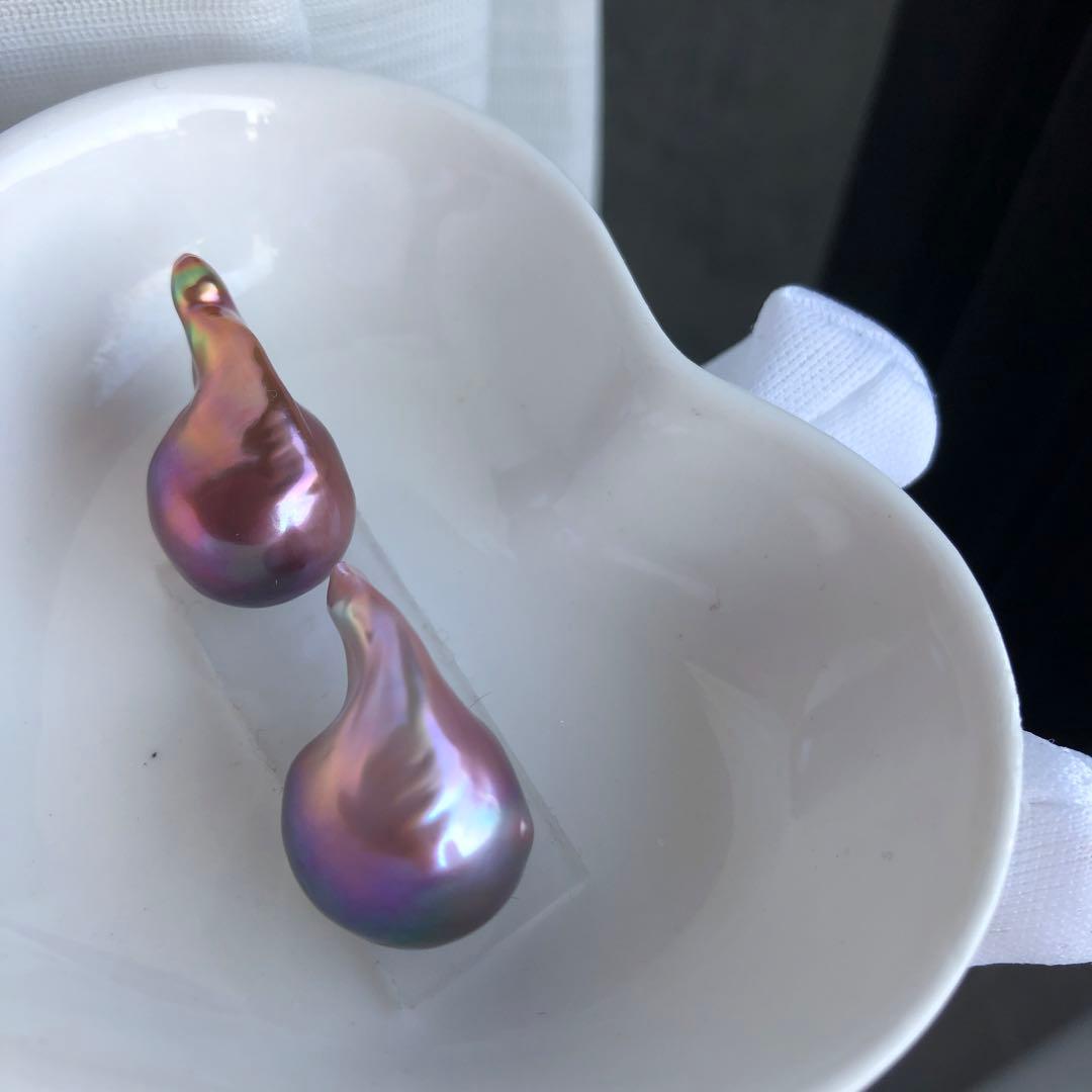 Sランク　本真珠　淡水バロックパール　ピアス　オーダー確認ページ