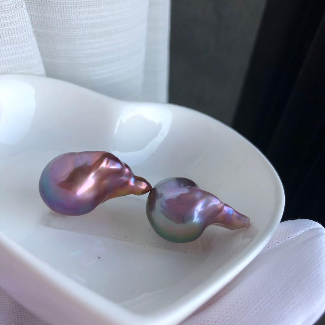 Sランク　本真珠　淡水バロックパール　ピアス　オーダー確認ページ